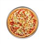 NAMYEUT Lot de 3 plaques à pizza rondes en acier inoxydable argent de 26 cm - plaque à pizza ronde pour four - Plaque de cuisson