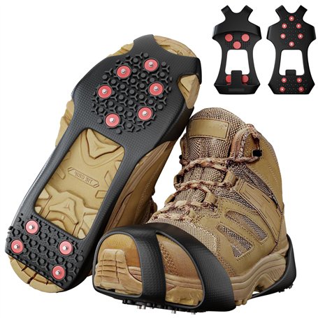Holaluk Crampons à Neige pour Chaussures et Bottes