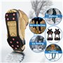 Holaluk Crampons à Neige pour Chaussures et Bottes, Traction améliorée avec Caoutchouc et en Acier Inoxydable 304, Parfaits pour