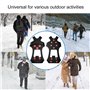 Holaluk Crampons à Neige pour Chaussures et Bottes, Traction améliorée avec Caoutchouc et en Acier Inoxydable 304, Parfaits pour