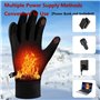 Gants Chauffants USB pour Femmes Hommes, Gants Chauffants Non-Slip Gants 3 Niveaux Gants Chauffants Chauffe-Mains Chauds, Gants 