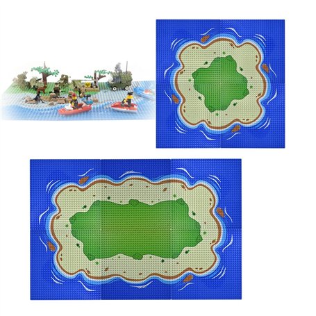 CHEVVY 6Pcs Planche de Base de Blocs de Construction Classique Plaque de Construction 25.5 * 25.5CM Île Marine Planche de Base p