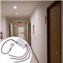 Lot de 2 mini détecteurs de mouvement 220 V : IP65 Mini détecteur de mouvement infrarouge encastré, interrupteur à capteur infra