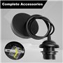 Behogan Lot de 3 suspensions de lampe E27, câble réglable de 100 cm avec anneau à vis amovible, suspension de lampe E27 avec ann