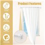 Lonnalee 30 Pcs Crochets Autocollants, Crochet Rideau Adhésifs, Plastique Support Tringle Rideaux Sans Percage, Tringle sans Per