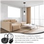 Sporgo Lot de 3 suspensions de lampe E27 : câble de 100 cm, douille de lampe E27 avec anneau de fixation, câble textile réglable