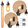 GOMETY Lot de 2 lustres suspendus avec interrupteur et fiche
