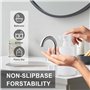 Distributeur de Savon Moderne pour Salle de Bain et Cuisine, Blanc, à Pompe, pour Salle de Bain et Plans de Travail