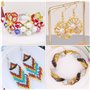 Lot de 4 000 perles tubulaires 7 x 2 mm pour bracelets, tubes droites, perles de bugle, petites perles de verre pour bricolage, 
