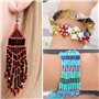Lot de 4 000 perles tubulaires 7 x 2 mm pour bracelets, tubes droites, perles de bugle, petites perles de verre pour bricolage, 