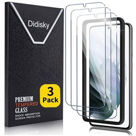 Didisky Lot de 3 Protecteur Verre Trempé pour Samsung Galaxy S21 5G 6.2'' et Kit Installation Offert (Non pour Samsung S21 Fe