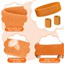 mizikuu Ensemble Bandeaux Sports, 12 Pièces Bandes Transpiration Set Annee 80 Absorption de la Sueur de l'humidité Bandeaux de P