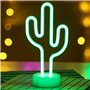 Enseigne Lumineuse au Néon à Piles Cactus Decoration LED Décoration Murale Veilleuse Lampes Décoratives pour Noël Anniversaire C