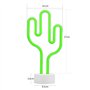 Enseigne Lumineuse au Néon à Piles Cactus Decoration LED Décoration Murale Veilleuse Lampes Décoratives pour Noël Anniversaire C