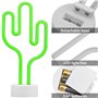 Enseigne Lumineuse au Néon à Piles Cactus Decoration LED Décoration Murale Veilleuse Lampes Décoratives pour Noël Anniversaire C