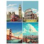 DCIDBEI 30x40CM 4 Lot Diamond Painting Paysage Abstrait