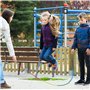 Aoreun Corde à sauter pour enfants, Lot de 2 260 cm corde de saut avec poignée en bois et corde en coton, Corde à sauter réglabl
