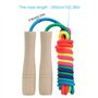 Aoreun Corde à sauter pour enfants, Lot de 2 260 cm corde de saut avec poignée en bois et corde en coton, Corde à sauter réglabl