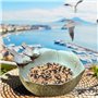 Bain pour Oiseaux Sauvages Bol d'alimentation pour Oiseaux Bassin d'oiseaux Rond en Fonte Balcon Terrasse Jardin Déco Maison de 