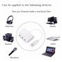DUOBAGMA Carte son externe USB 7.1 3 en 1, jack 3,5 mm, casque stéréo HD, microphone, câble de connexion USB 30 cm