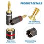 5 mm Fiche Banane pour HiFi Haut-Parleur AV Stéréo Home Cinéma Audi