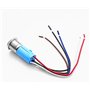 YIYDA Bouton de klaxon de Voiture Bouton Poussoir momentané 16mm LED en métal de Bouton de démarrage Commutateur à Bouton-Pousso