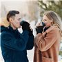 INFOMAG Gants Hiver Homme Femme Mitaine Femme Hiver Chaud Gants Sans Doigts Convertible Demi-Doigts Mitaine avec Couverture Demi