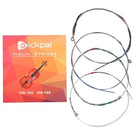 Jeu de Cordes pour Violon 4/4 Noyau en Acier Massif Jeu Complet de Cordes en Acier de Rechange universelles E-A-D-G