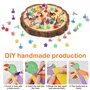 200 x Attaches Parisiennes，Scrapbooking Brads, Mini Brads, Métal Ronde Brads Avec un perforateur de 3mm pour Fabrication de Cart