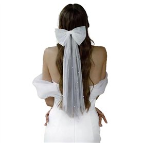 JDCMEI Voile de Mariée avec Nœud Blanc