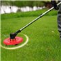 LUMOOM Désherbeur Manuel, Accessoire pour Tête de Débroussailleuse à Plaque Anti-Mauvaises Herbes, Tête de Coupe pour Gazon avec