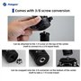 Fotopro Tube d'extension de 64 cm - Colonne centrale en 3 parties en fibre de carbone pour appareil photo reflex numérique monop