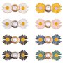 TRKETK 8 Pièces Serre-Taille Pas De Couture Nécessaire Bouton de Taille Réglable Amovible Bouton de Taille du Pantalon Daisy Con