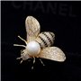 HSQYJ Alliage Broche Abeille Or Plaqué + Cristal + Perle, Collection Mouches, Style Art Déco, Unisex, Bijoux/Broches