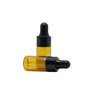 VASANA Lot de 12 flacons vides de 2 ml en verre ambré pour huiles essentielles, flacons avec bouchon en caoutchouc noir pour cos