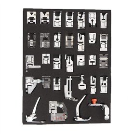 Cleana Arts® Lot de 32 pieds presseurs pour machine à coudre domestique Brother