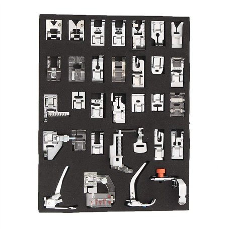 Cleana Arts® Lot de 32 pieds presseurs pour machine à coudre domestique Brother