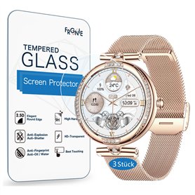 Frgnie Lot de 3 films de protection d'écran en verre trempé compatibles avec la montre connectée Shepatio 1