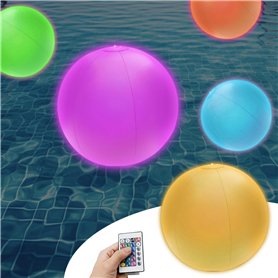 OBEST Lampe solaire flottante LED pour piscine - Lampes solaires flottantes IP68 - Étanche à l'eau et à la poussière - 15 couleu