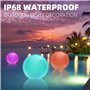 OBEST Lampe solaire flottante LED pour piscine - Lampes solaires flottantes IP68 - Étanche à l'eau et à la poussière - 15 couleu
