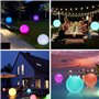 OBEST Lampe solaire flottante LED pour piscine - Lampes solaires flottantes IP68 - Étanche à l'eau et à la poussière - 15 couleu