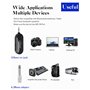 QEEKADA Microphone sans Fil, 2.4G Wireless Microphone Headset,Transmission sans Fil de 50m,Micro Casque sans Fil pour Guide Tour