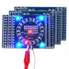 Kyrio 3 PCS Kit de Bricolage électronique SMD Rotatif Clignotant LED Composants Soldering Practice Board Skill Circuit Training