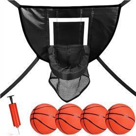 Panier de basket pour trampoline : bord arrachable pour plonger le trampoline