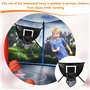 Panier de basket pour trampoline : bord arrachable pour plonger le trampoline, mini panier de basket d'extérieur avec 4 mini bal
