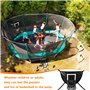 Panier de basket pour trampoline : bord arrachable pour plonger le trampoline, mini panier de basket d'extérieur avec 4 mini bal