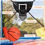 Panier de basket pour trampoline : bord arrachable pour plonger le trampoline, mini panier de basket d'extérieur avec 4 mini bal