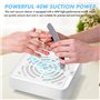 LEKEFETO Aspirateur à ongles 40 W avec filtre, aspiration puissante de la poussière pour salon de manucure et maison, compact et