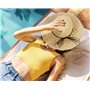 Chapeau de Paille Femmes Pliable Bohême Été Femmes Chapeau de Plage Bord Doux Respirant Grande Largeur Cap pour Voyage Vacances 