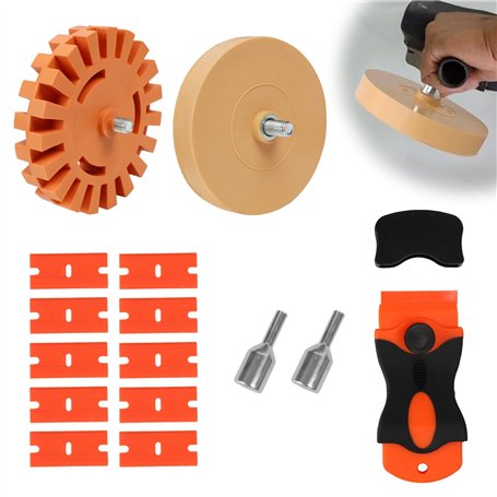 EAEVKPI 2 pcs Gomme enlève Autocollants avec Adaptateur